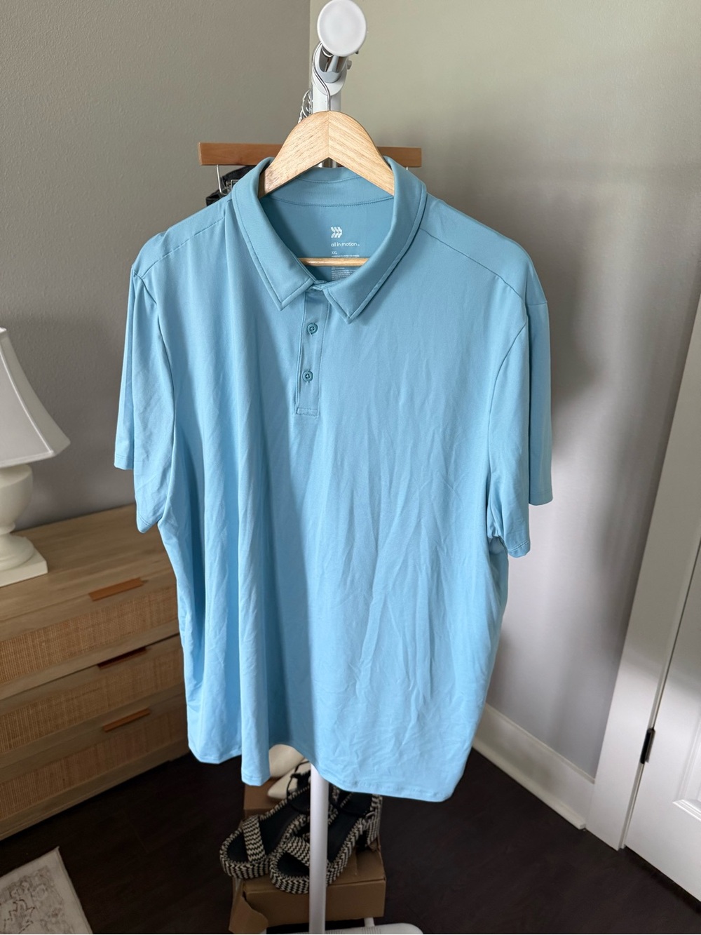 NEW all in motion Light Blue Men’s Polo Shirt Size XXL